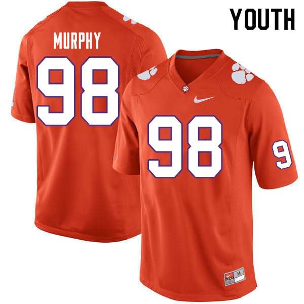 Youth Clemson Tigers Myles Murphy #98 Colloge Orange NCAA Elite Football Jersey ventilation FKU58N8Z