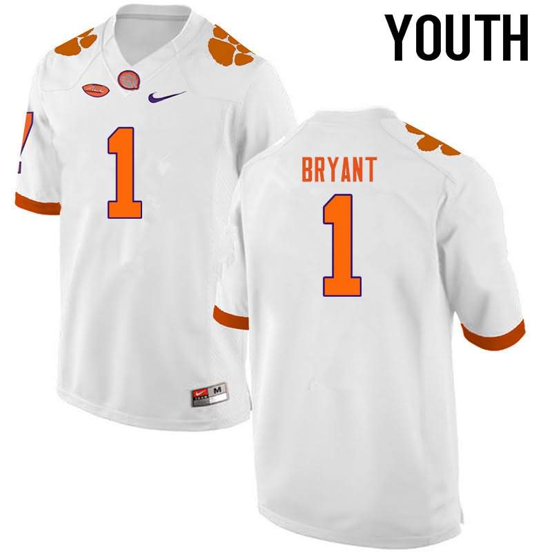 Youth Clemson Tigers Martavis Bryant #1 Colloge White NCAA Game Football Jersey For Sale BQR45N2C