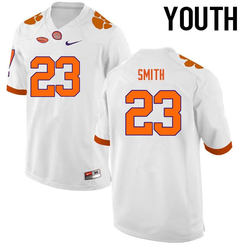Youth Clemson Tigers Van Smith #23 Colloge White NCAA Game Football Jersey Spring TRM58N8C