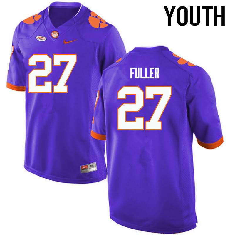 Youth Clemson Tigers C.J. Fuller #27 Colloge Purple NCAA Game Football Jersey Colors IMQ37N4T