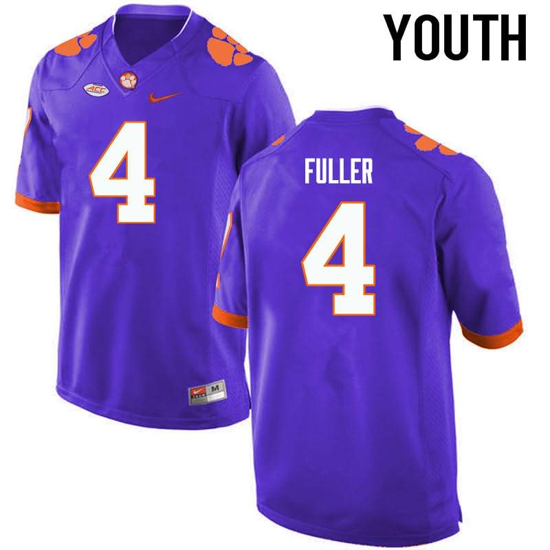 Youth Clemson Tigers Steve Fuller #4 Colloge Purple NCAA Game Football Jersey Limited MQJ41N6V