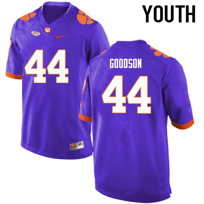 Youth Clemson Tigers B.J. Goodson #44 Colloge Purple NCAA Elite Football Jersey Spring TKU15N2M