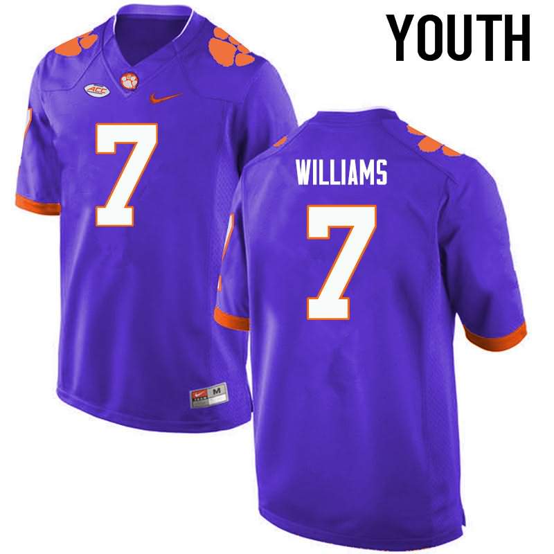 Youth Clemson Tigers Mike Williams #7 Colloge Purple NCAA Game Football Jersey New Arrival PLU76N6A