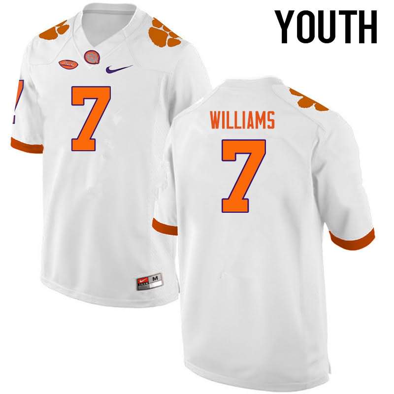 Youth Clemson Tigers Mike Williams #7 Colloge White NCAA Game Football Jersey Style LCU24N7H