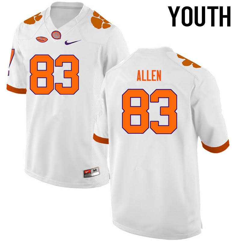 Youth Clemson Tigers Dwayne Allen #83 Colloge White NCAA Game Football Jersey Online CSB53N2X