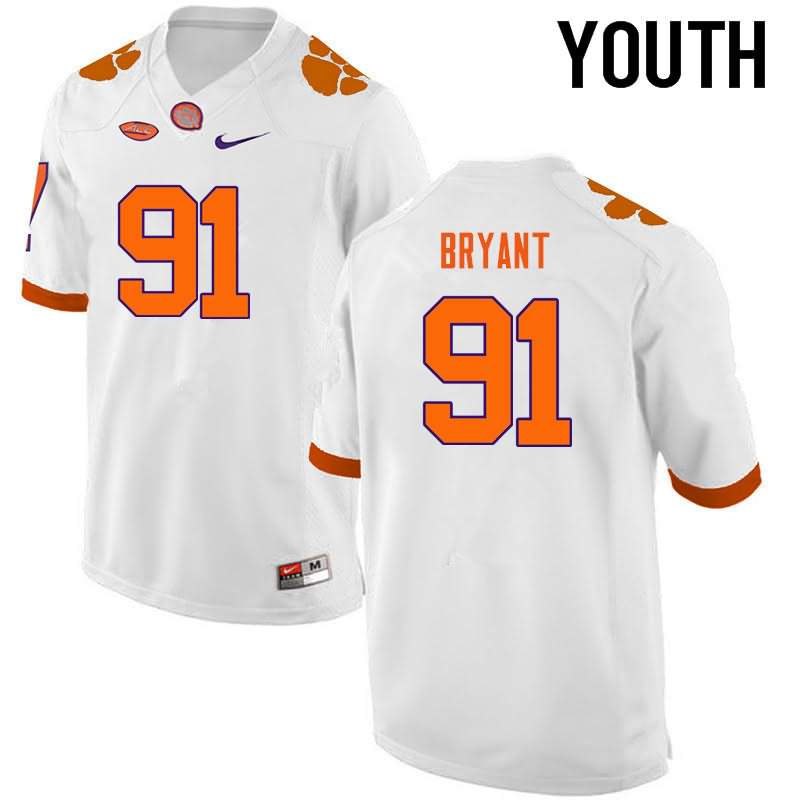 Youth Clemson Tigers Austin Bryant #91 Colloge White NCAA Game Football Jersey Online JUG23N8A